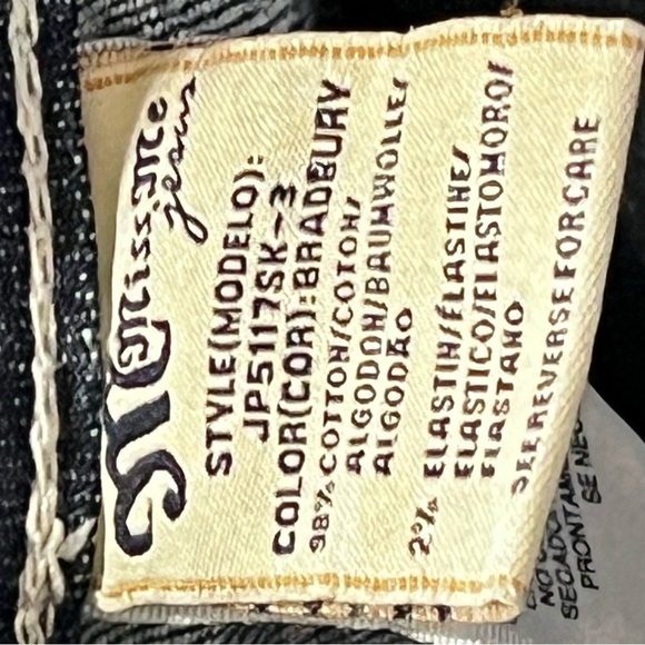 Miss Me Big Stitch Skinny Jeans Feather Pockets Women’s Size 27 Excellent Cond. - Picture 7 of 13